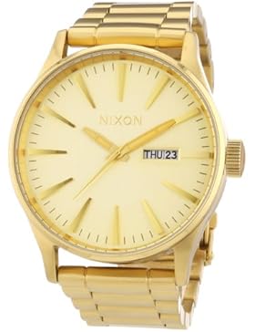 Nixon Herren-Armbanduhr XL Analog Quarz Edelstahl beschichtet A356502-00