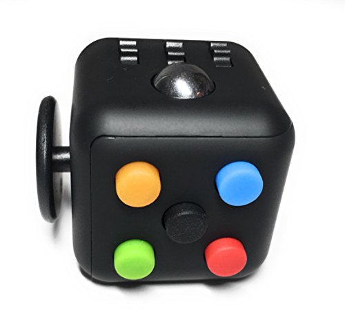 Best Selling Fidget Cube from FidgetPro - Best Rated Fidget Cube on the Market - Premium Quality with Rubber Button and Vinyl Plastic EDC Focus Toy for Kids & Adults on Amazon Guaranteed - Perfect For ADD, ADHD, Anxiety and Stress - 100% Money Back Guarantee - Rainbow on Black - Warehoused and Shipped by Amazon Best Selling Fidget Cube from FidgetPro - Best Rated Fidget Cube on the Market - Premium Quality with Rubber Button and Vinyl Plastic EDC Focus Toy for Kids & Adults on Amazon Guaranteed - Perfect For ADD, ADHD, Anxiety and Stress - 100% Money Back Guarantee - Rainbow on Black - Warehoused and Shipped by Amazon