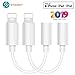 Produktbild 2PACK Kopfhörer 3,5 mm Klinkenadapter für iPhone Adapter Kopfhörer Dongle Kompatibel für iPhone 7 / 7P / 8 / 8P / X/XS/XS MAX/XR AUX Audiokabel Splitter Konverter Unterstützung Hören Sie Musik