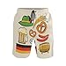 Produktbild Men's Summer ShortsOktoberfest Symbols Wheat Sausage Beer and Pretzels C,Size:M