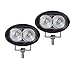 Produktbild RZL LED Lights Ovales LED-Arbeitslicht, Offroad-Nebelscheinwerfer-Auto-Auto-LKW-ATV-Motorrad-Anhänger-Fahrrad 4WD AWD 4x4 12v 24v, das Scheinwerfer 2pcs 20W fährt (Farbe : FLOOD BEAM)