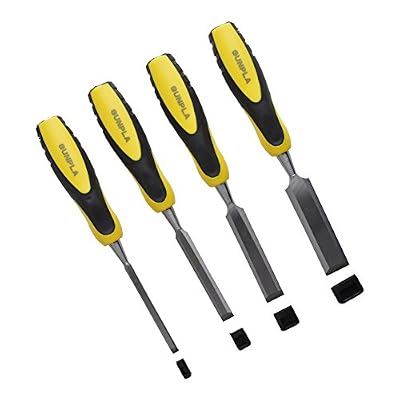 Gunpla 4 pièces Lot de ciseaux à bois 1/4",1/2",3/4", 1" avec poignée ergonomique