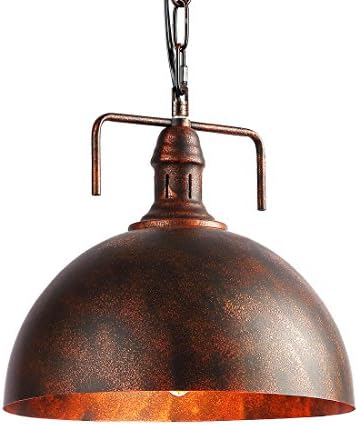 Rustic Farmhouse Pendant Light,Retro Vintage Barn Hanging Pendant Chandelier Hanging Light Fixture for Bar Restaurant Coffee Shop and Dining Room Lamp with Adjustable Hanging Height, Diameter 30cm