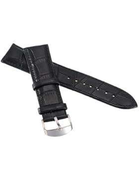 20mm Herren Damen Shwarz Genuine Leder Vintage Klassische Uhren-Armband Uhrenarmbänder Uhrband Watch Band Watch...