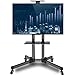 Produktbild ROMX Mobiler TV-Ständer für 32- bis 70-Zoll-LCD-Flachbildschirme | Höhenverstellbare Rollenfußbodenhalterung mit Rädern