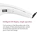 Intelligent Automatic Spray Water Curling Iron LCD Digital Bi-directional Hair Curler Ceramic Professional Magic Wand With Moist Function for Househould Salon Use-White CoFashion