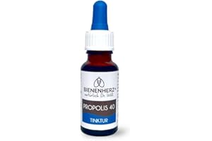 ‎BIENENHERZ Dr. Wöll® Propolis Tinktur 40% - 20ml | Pipette | 100% natürlich | Konzentrat | nur 1-3 Tropfen pro Anwendung | schadstoffgeprüft | von Imker Dr. Wöll Größe 20 ml