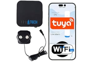 Sone Smart One WLAN Ultraschallsensor für Flüssigkeitsstand Wasser und Öl 10-290cm, Wassermelder App-Steuerung via Tuya, IP67, Wassersensor Push-Alarm, Energiesparmodus, 230V Netzteil