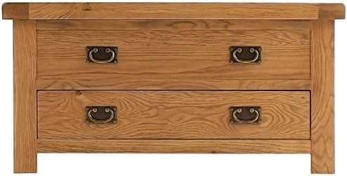 Chichester Oak Blanket Box in Light Oak Finish | Toy Storage Trunk / Chest | Solid Wooden Ottoman