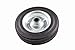 Produktbild Anhänger Deichsel WinterHoff Stützrad Vollgummirad 200 x 50mm Stahlblechfelge zu Artikel Nr. 40100, Silber