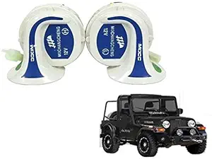 Kozdiko Mocc Car 18 in 1 Digital Tone Magic Horn Set of 2 for Mahindra Thar