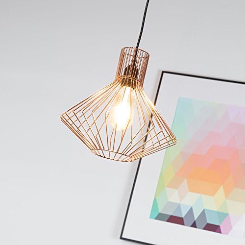 Vintage Hanging Lamp, Copper, E27, Maximum 42 W