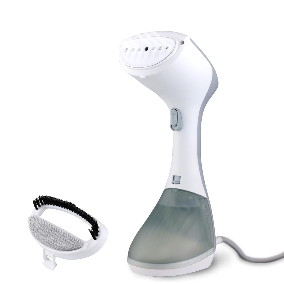 Unveiling the KENT Swift Handheld Garment Steamer: Powerful 1300 Watts | Effortlessly Refresh Sarees, Suits, Jackets | Ceramic Coated Steam Plate | Continuous 30-Minute Steam | 20 G/Min Steam | 260ml Detachable Tank