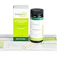 SimplexHealth pH Test Strips for Urine and Saliva (200 Test Strips) in resealable Container, Detailed Instructions and 30 Day pH Tracking Chart