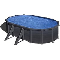 Piscina desmontable Gre Granada ovalada Grafito - 610 x 375 cm.