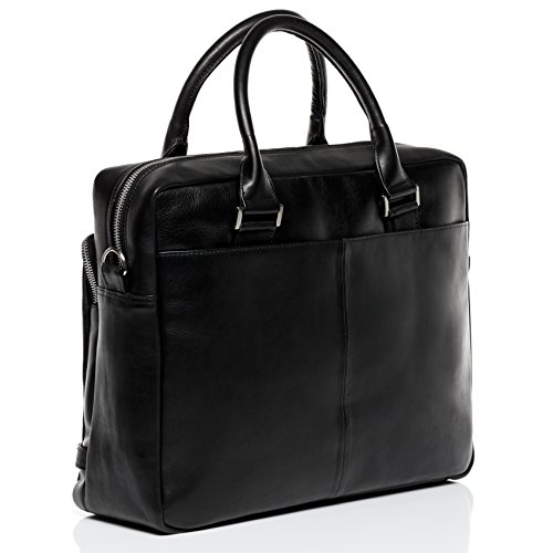 FEYNSINN Laptoptasche BETH – Umhängetasche groß fit für 15″ laptop, iPad – Schultertasche echt Leder - 3
