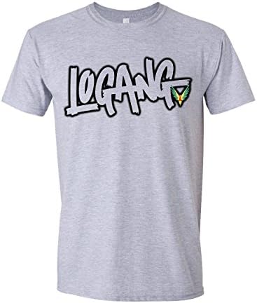 MAV010 Childrens Kids Logang T Shirt Jake Paul Logan Logang JP Youtuber Maverick Team Various Colours (Grey, 9-11 Year)