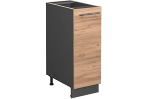 ‎VICCO Vicco Apothekerschrank Fame-Line, Goldkraft Eiche/Anthrazit, 30 cm ohne Arbeitsplatte