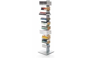 yelloo Librería SAPIENS de Bruno Rainaldi de metal, altura 152 cm Sintesis Group color gris plata