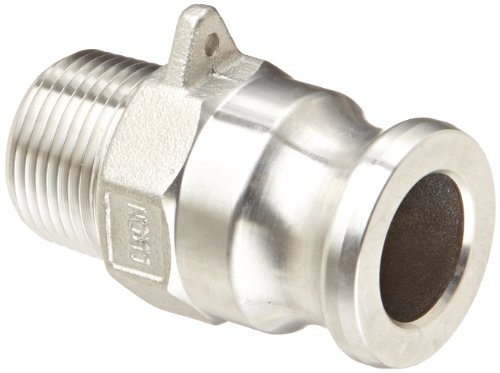 DixonValve & Coupling G75-F-SS Investment Cast Stainless Steel 316 Global Type F Cam and Groove Hose Fitting, 3/4" Plug x 3/4" NPT Male