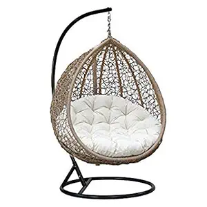 A K Furniture Outdoor/Indoor/Balcony/Garden/Patio/Hanging Swing Chair with Stand and Cushion