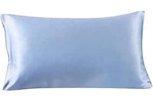Mane by TIM & TAM Toddler Satin Pillowcase Helps Protect Delicate Hair & Skin from Knotty Dry Hair and Eczema Size: 60x40cm (Blue)