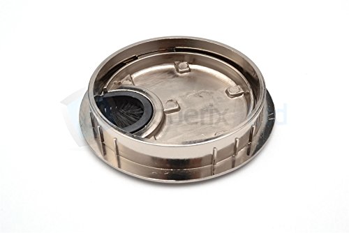 60MM METAL DESK CABLE TIDY OUTLET GROMMET INSERT (Brushed Steel)