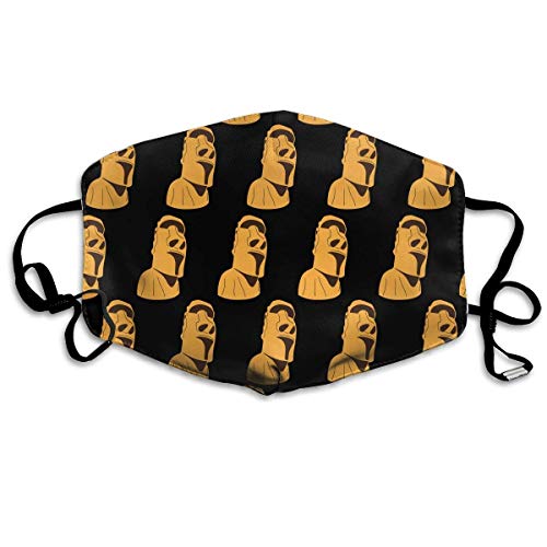 Preisvergleich Produktbild Vbnbvn Unisex Mundmaske,Wiederverwendbar Anti Staub Schutzhülle,Easter Island Moai Statue Isolated Funny Pattern Anti-dust Mouth Mask Face Masks Mouth Cover for Man and Woman 7.09"x4.33"