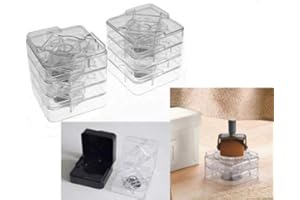 NOBRAND Unibell 8pcs Furniture Leg Risers Plastic Non-slip Riser for Table Desk Bed Chairs (Transparent White)