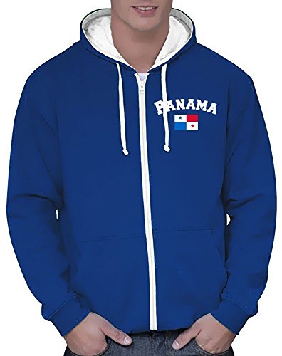 Coole-Fun-T-Shirts Panama Sweatshirtjacke Varsity Jacke blau, Gr.M