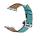 Produktbild Sisit Echtes Leder Frauen und Männer Uhrenarmband Ersatz Handschlaufe Armband Kompatibel für Apple Watch Serie 3/2/1 42MM / Apple Watch Serie 4 44MM Passt 160mm-215mm Handgelenk (Blau)