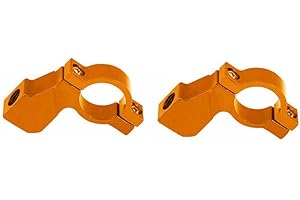 2 PCS 10mm Abrazaderas Montaje en Espejo Manillar,MoreChioce Aluminio Abrazadera Soporte de Espejo Retrovisor de Moto para Motocicleta Bicicleta Diámetro de 21 mm a 23 mm,Dorado