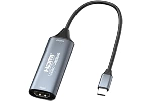 F.QYNing HDMI Video Capture,4K 30Hz USB C 2.0 Video Capture,1080P 60Hz Record Video Audio Grabber for Editing Video/Games/Streaming/Teaching Recording/Medical Imaging, etc.