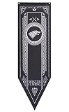 bannerlord Aus wetterfesten Polyester KeySmart GoT Banner 45x145cm Haus Stark von Winterfell