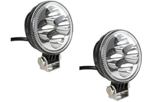 AUTOBITS 2x Arbeitslicht Weiß 12W LED Strahler Rund IP67 86mm Arbeitsscheinwerfer Offroad Scheinwerfer Auto LKW PKW ATV UTV SUV Offroad Traktor Träger Bager Grabenbager Gabelstapler Anhänger Wohnwagen