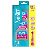 Gillette Venus Comfortglide Spa Breeze 2-in-1 Women's Razor + 2 Blade Refills, with Shaving Gel Bars - Special Starter Pack