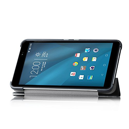 ELTD Huawei Mediapad T1 7.0 Hülle Case – Ultra Schlank Smart Cover Tasche Schutzhülle Case für Huawei Mediapad T1 7.0 mit Standfunktion, Schwarz - 2