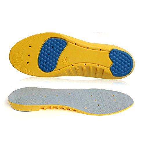 VEASTI Plantillas de amortiguación óptima, máxima sujeción para deportes, trabajo y vida diaria, plantillas para hombre y mujer, color, talla 34-35.5
