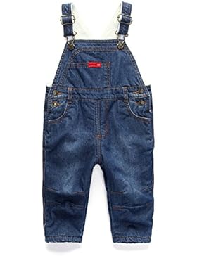 [Baby Gefütterte Jeanslatzhose Winter] Verdickte Latzhose mit Samt Warm Winterhose Baby Kleinkind Jungen Mädchen...