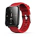 Produktbild Teepao Smartwatch, wasserdicht (IP67), 1,3-Zoll-TFT, HD, Bluetooth – Schrittzähler, Blutdruck, Herzfrequenz-Überwachung – Sport-/ Fitnesstracker für Damen und Herren, Armbanduhr – Für Android IOS rot