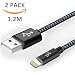 Produktbild Ladekabel iPhone [Lebenslange Garantie] IZUKU® 2 Stück Nylon Lightning Kabel mit Aluminium Gehäuse für iPhone 8/8Plus/7/7Plus/6S/6S plus/6/6 Plus/SE/5S/5C/5, iPad Air/Air 2/mini/3/4