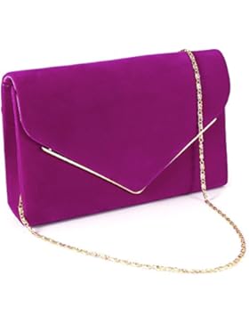 Kunstwildleder Umschlag Damentasche Abendtasche Wildleder Clutch Handtasche