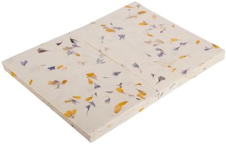 A4 Lokta Paper - Cornflower and Marigold petals - 100 Sheets