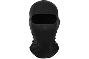 Kotkiddy® Kominiarka, maska narciarska, maska na głowę, wiatroszczelna, ochrona przed słońcem, ochrona przed promieniowaniem UV, kaptur dla kobiet (czarna), czarny, l