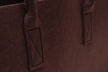 Filztasche braun Kaminholztasche Einkaufstasche Filz Shopper Zeitungstasche Dekoration Bastelkorb - 3