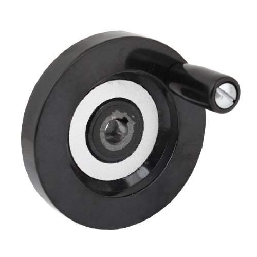 Ersatz 10 mm x 80 mm Handrad w abnehmbarer drehbarer Griff schwarz