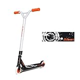 scooter electrique paris 【Robusto y Liviano】: Manillar de una pieza que puede girar 360°, con abrazadera extra robusta de triple rosca, horquilla de acero, ruedas de PU (aproximadamente 100 mm) y rodamientos de bolas de carbono ABEC 7.