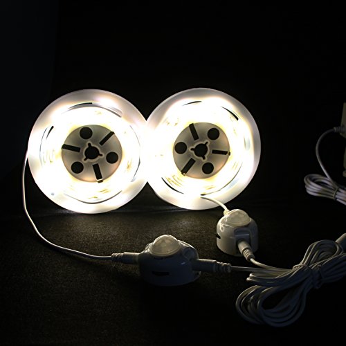 LiZhi Bewegung aktiviert Bett Licht,1.2M Flexible LED Streifenlicht Auto Ein/Aus Bewegungsmelder Nachttischlampe,LED-Lichtleiste - 7