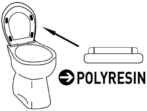 WC-Sitz-Puffer Nr. 2 | Auflagestopfen für Toilettensitz | Abstandhalter für WC-Brille | Dämpfer | Weiß | Kunststoff - 3