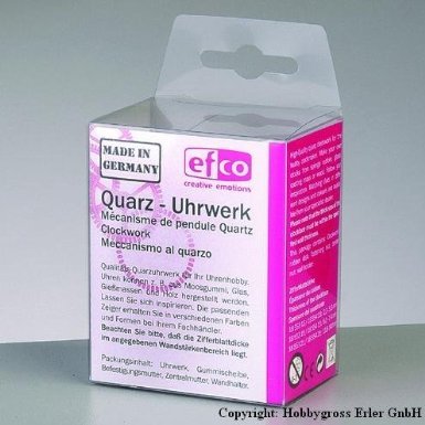 EFCO Quarz 8 Teile Uhrwerk Plus Uhr Zeiger für Zifferblatt bis, schwarz, 7 mm